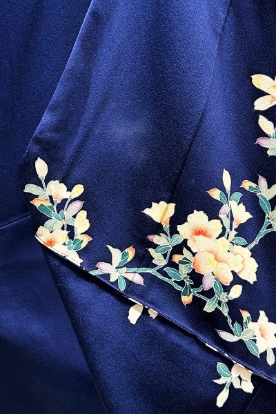 Sac Kimono  en soie Blue marine