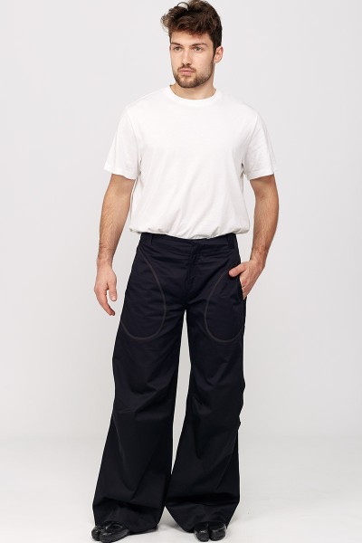 Unisex Pants with Pleats at the Knees