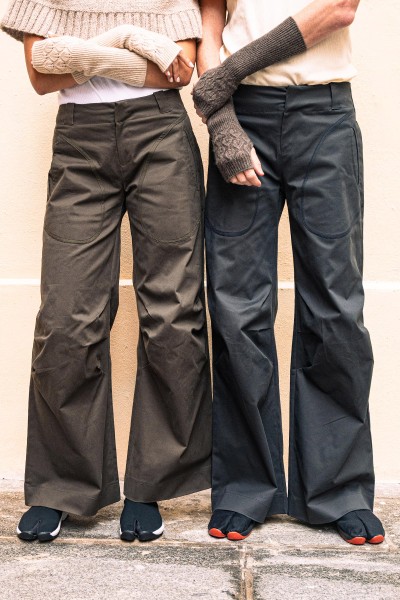 Pantalon plissé aux genoux unisex